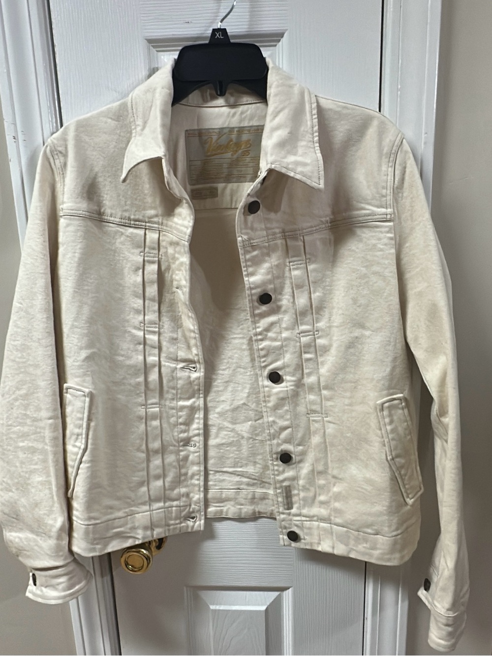 Vintage55 made in Italy Off-White Denim Jacket size 44 (mix38)